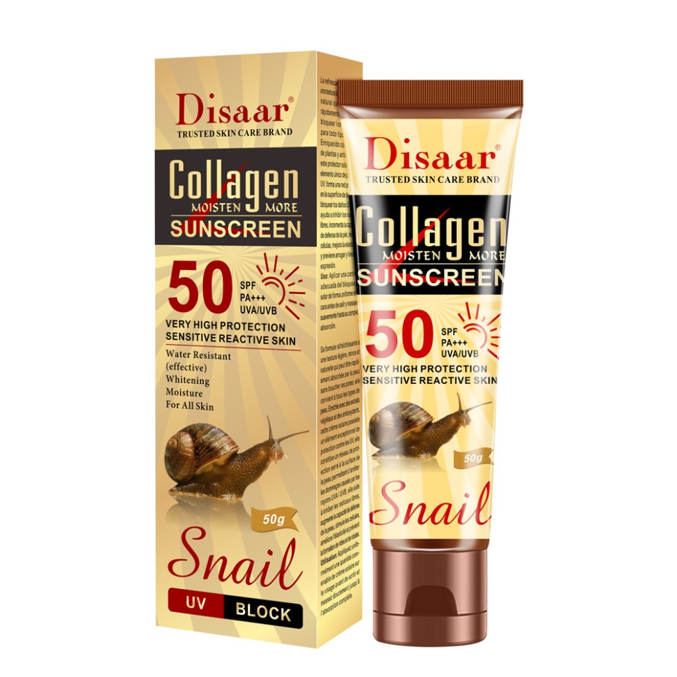 Disaar Collagen & Snail Sunscreen Cream SPF 50+ (50g)
